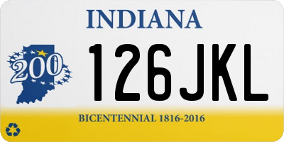 IN license plate 126JKL