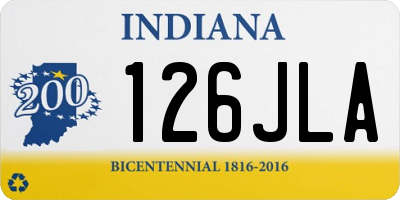 IN license plate 126JLA