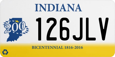 IN license plate 126JLV