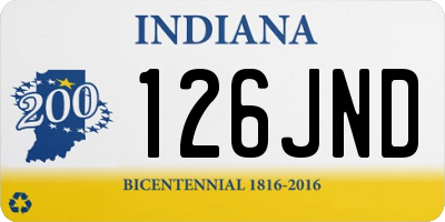 IN license plate 126JND