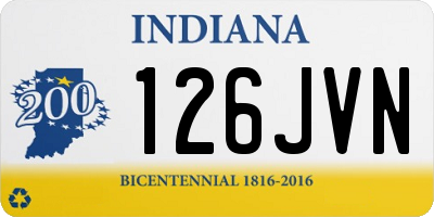 IN license plate 126JVN