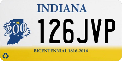 IN license plate 126JVP