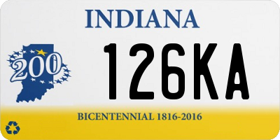 IN license plate 126KA