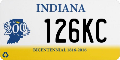 IN license plate 126KC