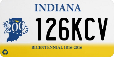 IN license plate 126KCV