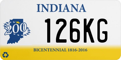 IN license plate 126KG