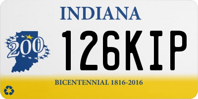 IN license plate 126KIP