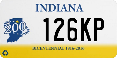 IN license plate 126KP