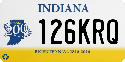 IN license plate 126KRQ