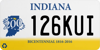 IN license plate 126KUI
