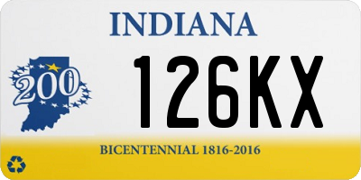 IN license plate 126KX