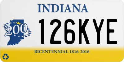 IN license plate 126KYE