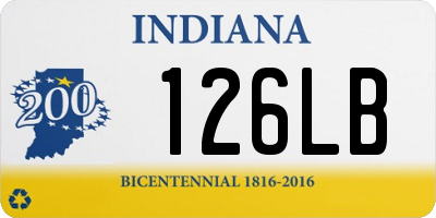 IN license plate 126LB