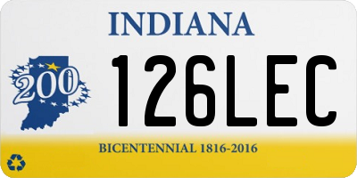 IN license plate 126LEC