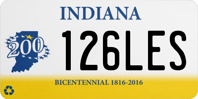 IN license plate 126LES