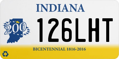 IN license plate 126LHT