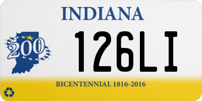 IN license plate 126LI