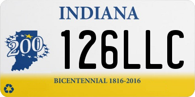 IN license plate 126LLC