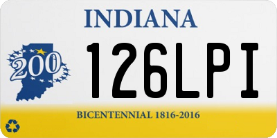 IN license plate 126LPI