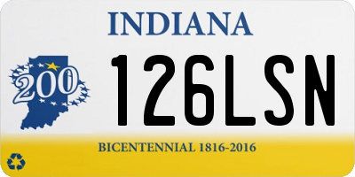IN license plate 126LSN