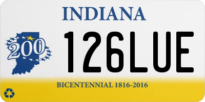 IN license plate 126LUE