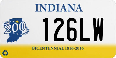 IN license plate 126LW