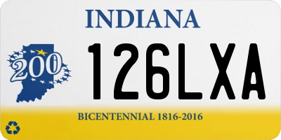 IN license plate 126LXA
