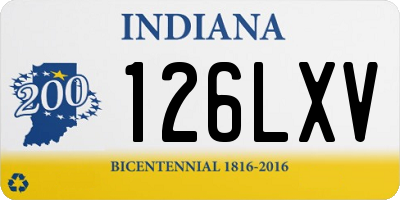 IN license plate 126LXV