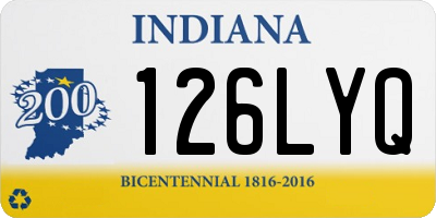 IN license plate 126LYQ