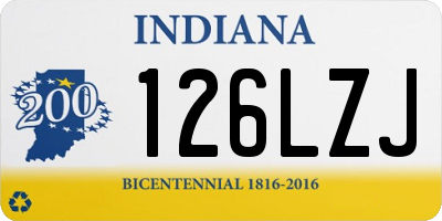IN license plate 126LZJ