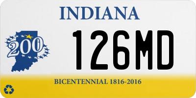 IN license plate 126MD