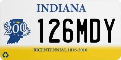 IN license plate 126MDY