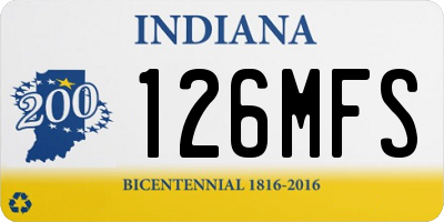 IN license plate 126MFS