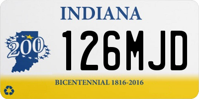 IN license plate 126MJD
