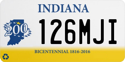 IN license plate 126MJI