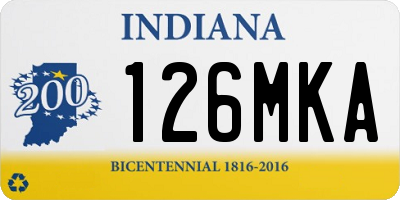 IN license plate 126MKA