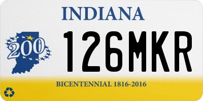 IN license plate 126MKR