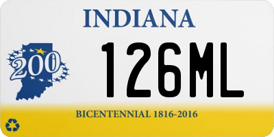 IN license plate 126ML