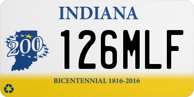 IN license plate 126MLF