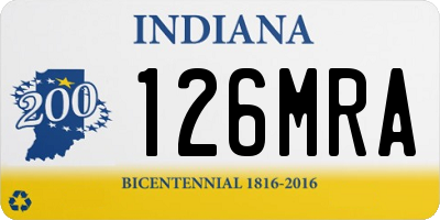 IN license plate 126MRA