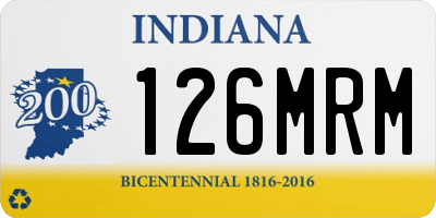 IN license plate 126MRM