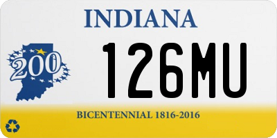 IN license plate 126MU