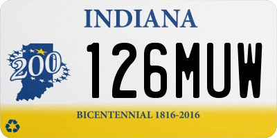 IN license plate 126MUW