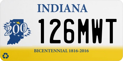 IN license plate 126MWT