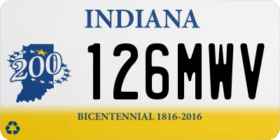 IN license plate 126MWV