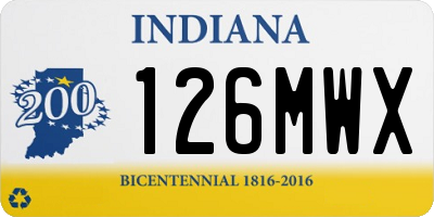 IN license plate 126MWX