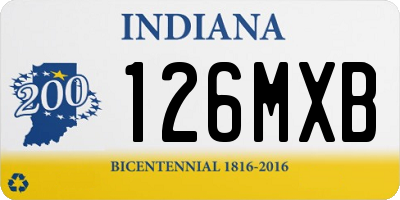 IN license plate 126MXB