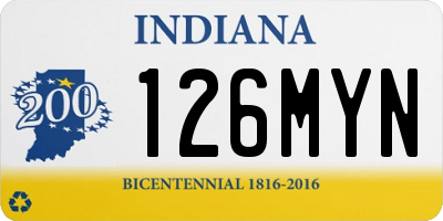 IN license plate 126MYN