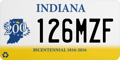 IN license plate 126MZF