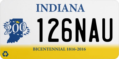 IN license plate 126NAU